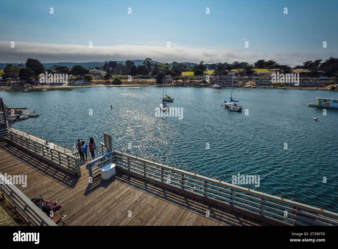 Monterey Bay seen from the Decks of the Old Fisherman's Wharf - California Stock Photo