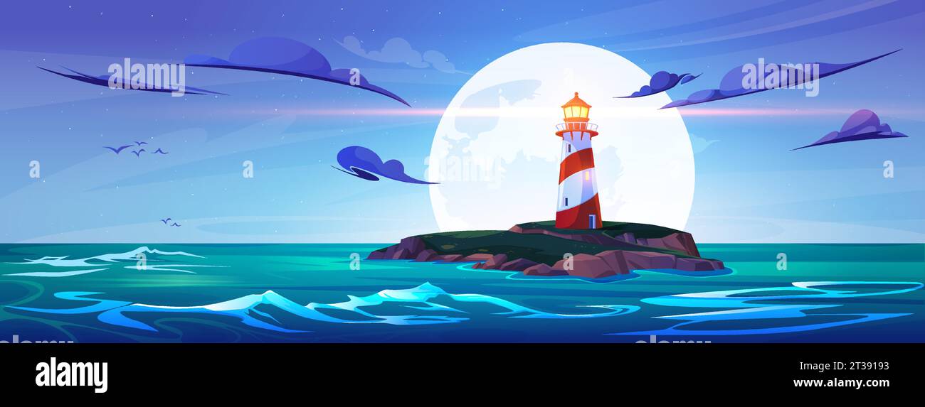 Rock island harbor on Stock Vector Images - Alamy