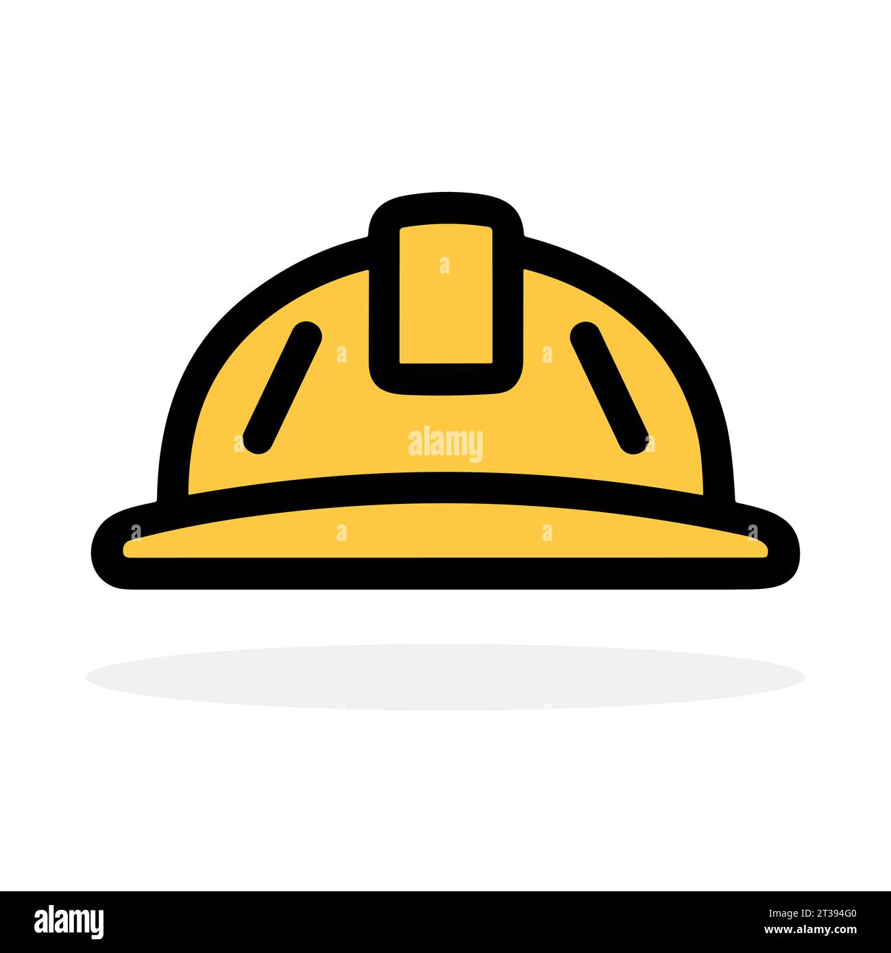 Construction helmet icon in flat style. Construction hard hat icon