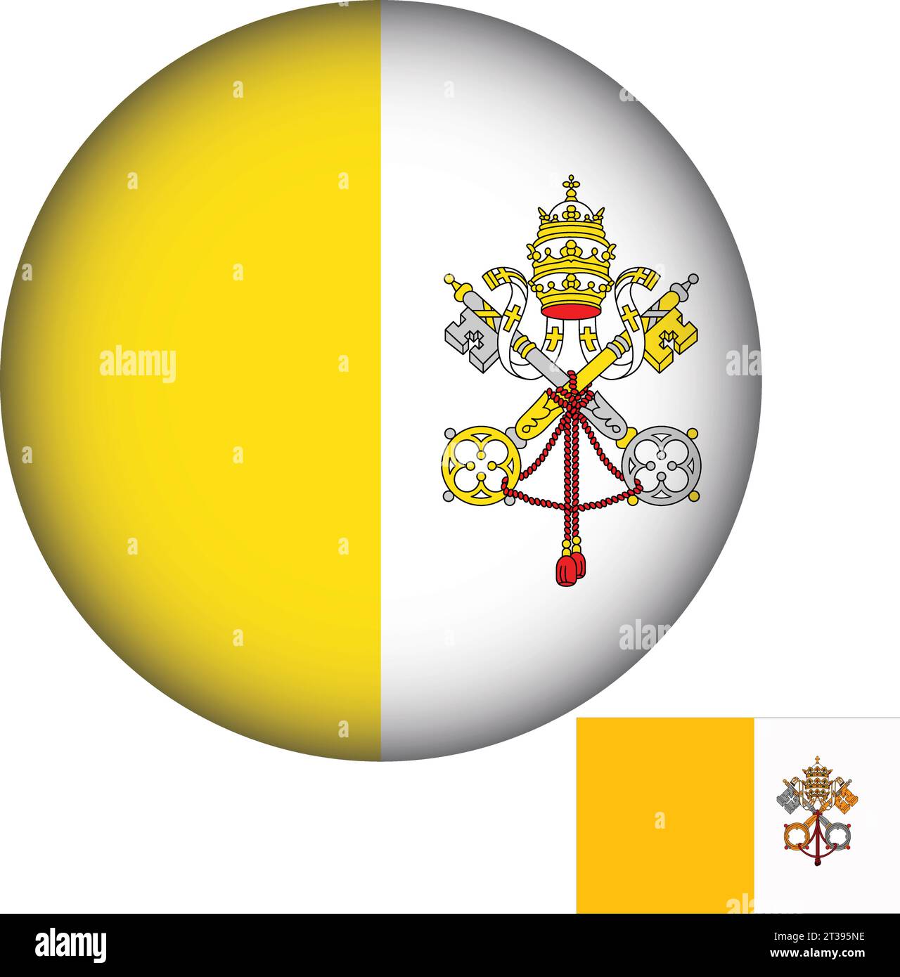 Vatican City Flag Round Shape Stock Vector Image & Art - Alamy