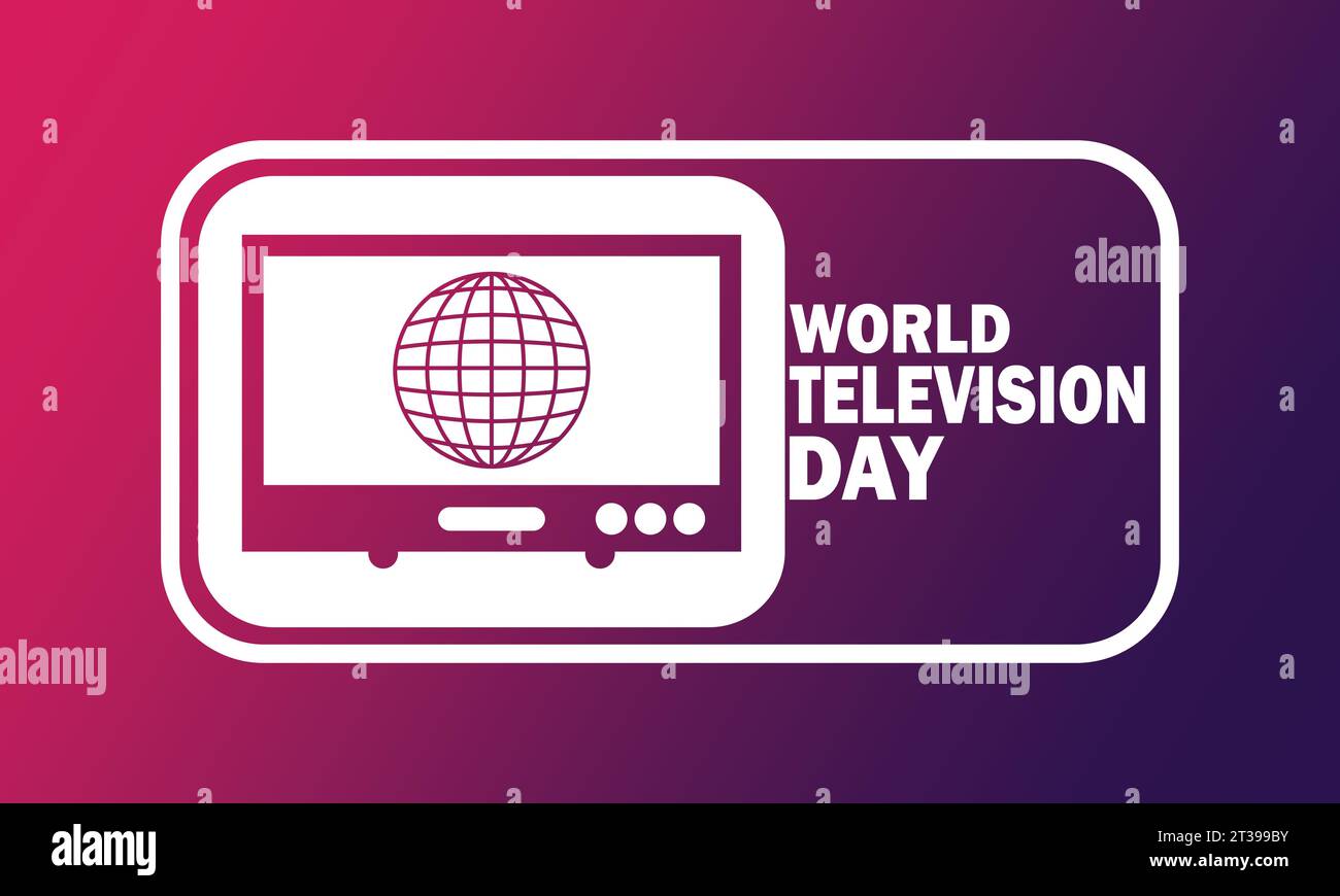 World Television Day. Holiday concept. Template for background, banner, card, poster with text inscription. Vector illustration. Stock Vector