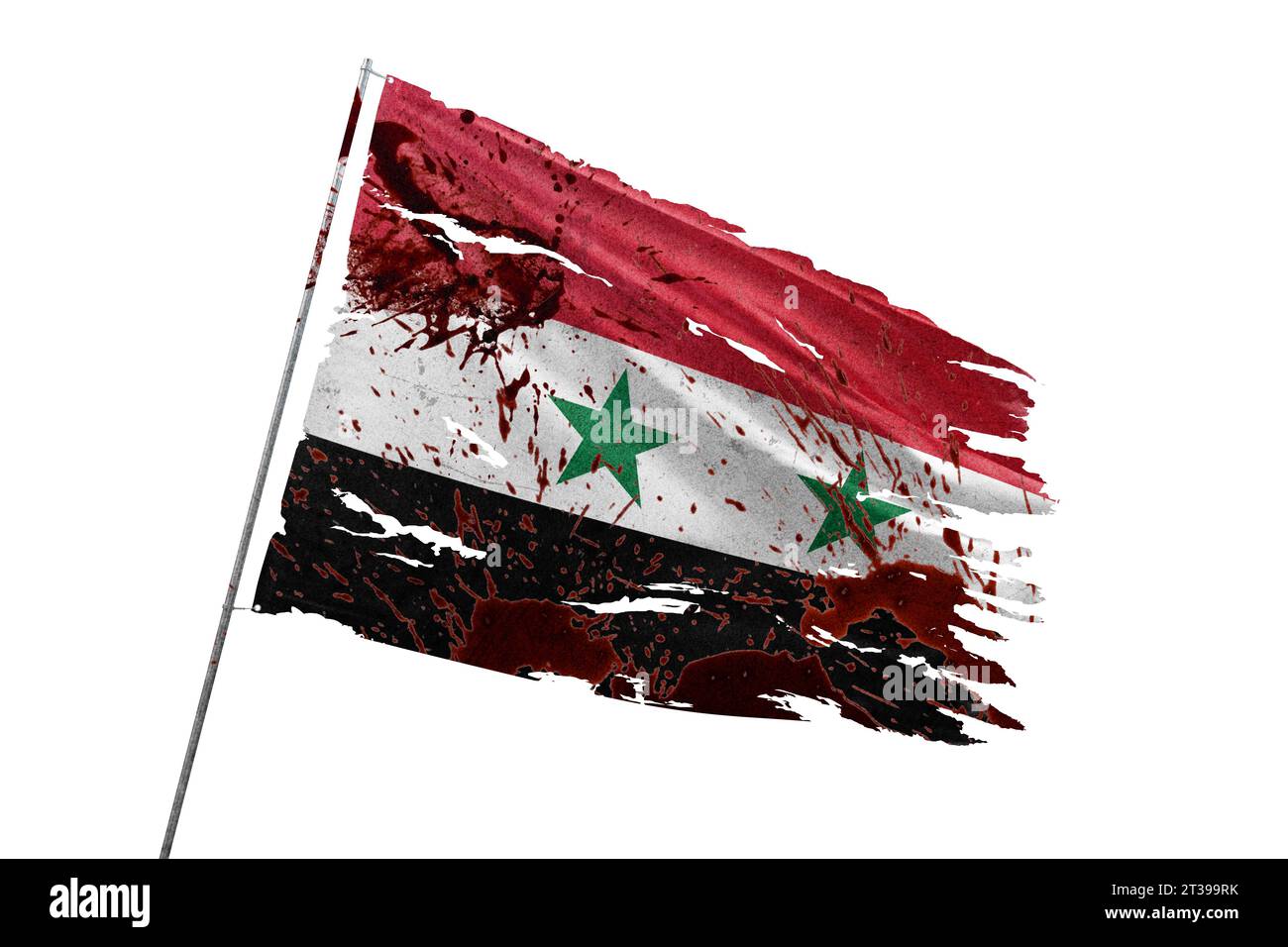 Syria Flag American Flag Ripped - Gift for Syrian From Syria