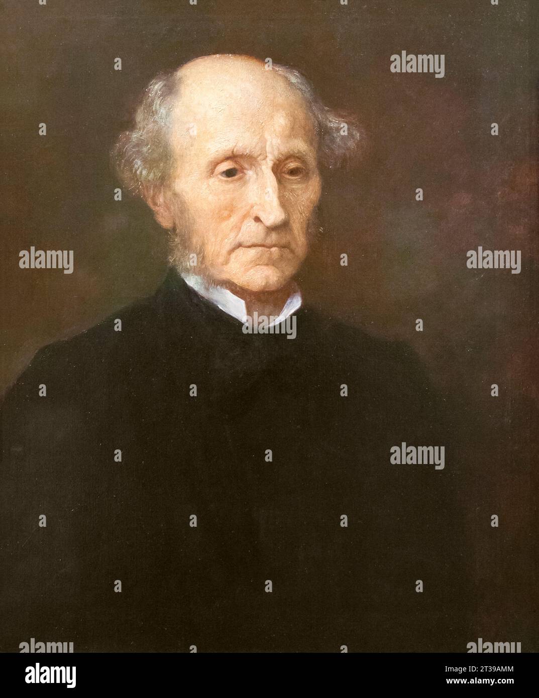 John Stuart Mill, replica by Frederic Watts Stock Photo Alamy