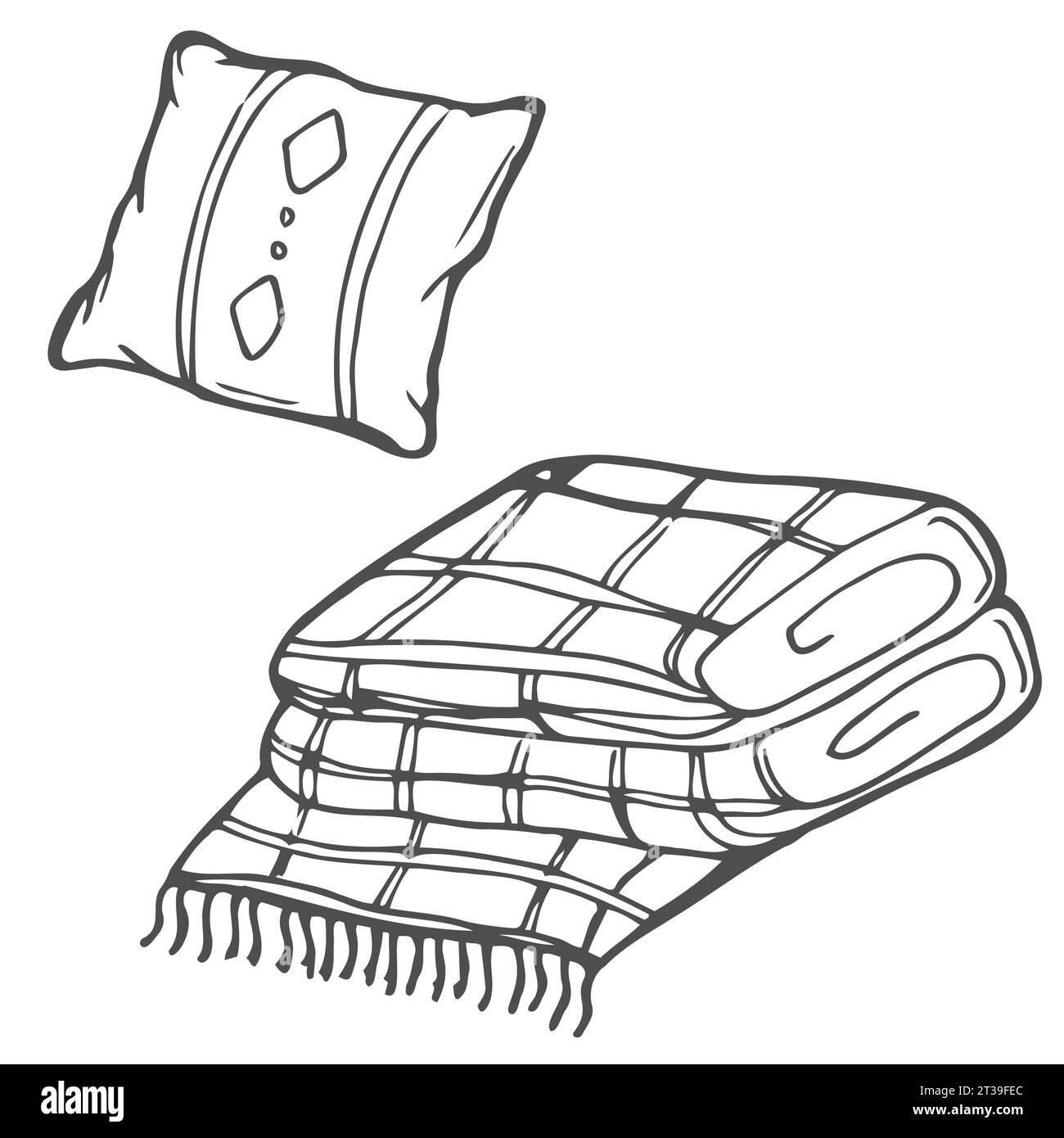 decoration, interior elements sofa cushions made of plaid material for