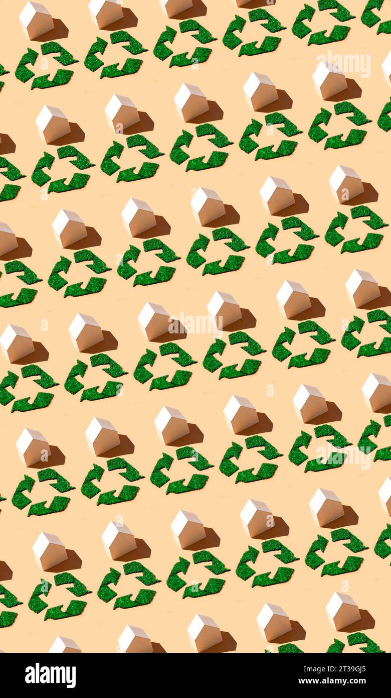 Photo of a sustainable symbol of recycling vibrant composition of ...