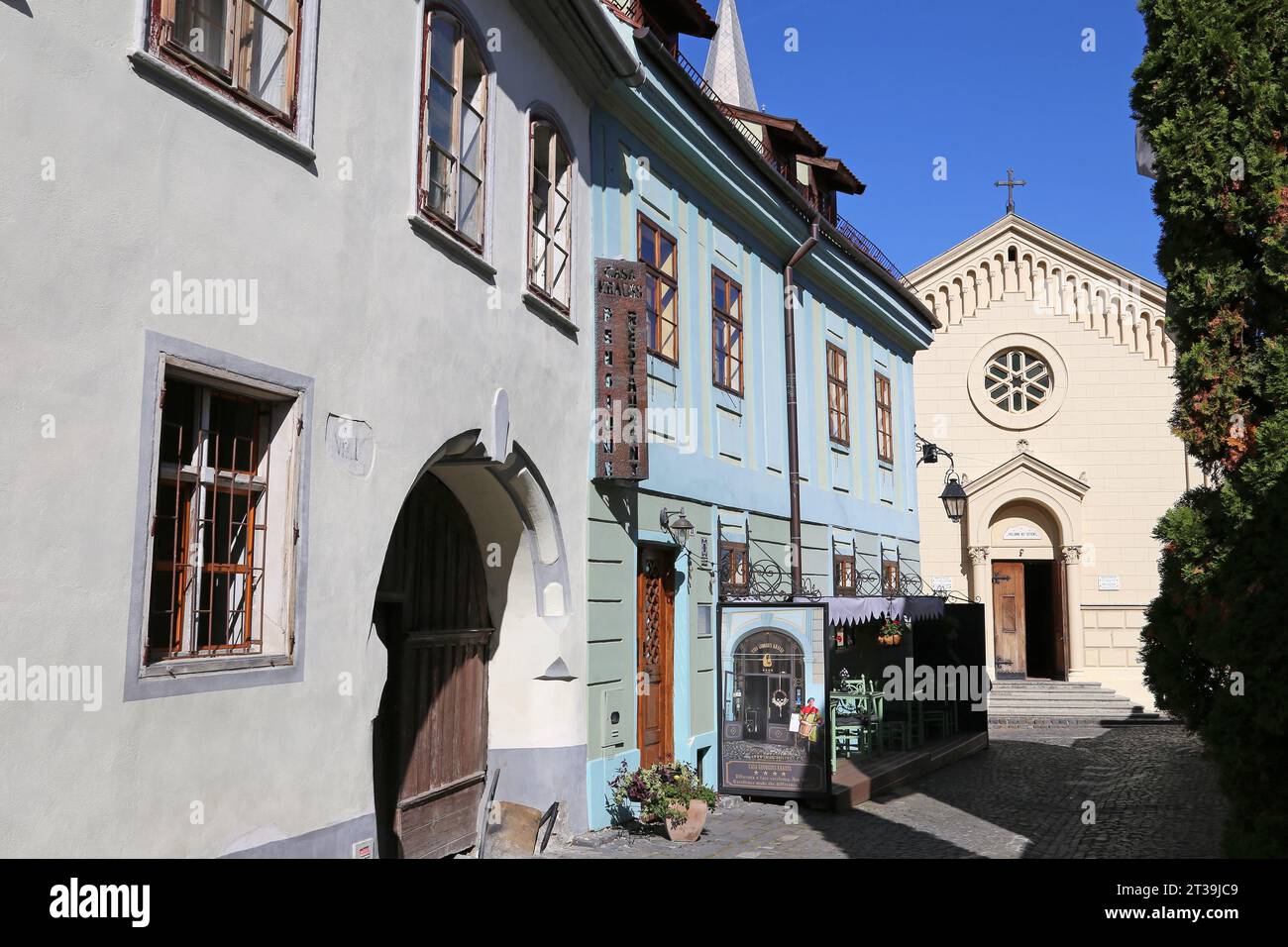 Casa Georgius Krauss, Strada Bastionului, Sighişoara, UNESCO World Heritage Site, Mureş County, Transylvania, Romania, Europe Stock Photo