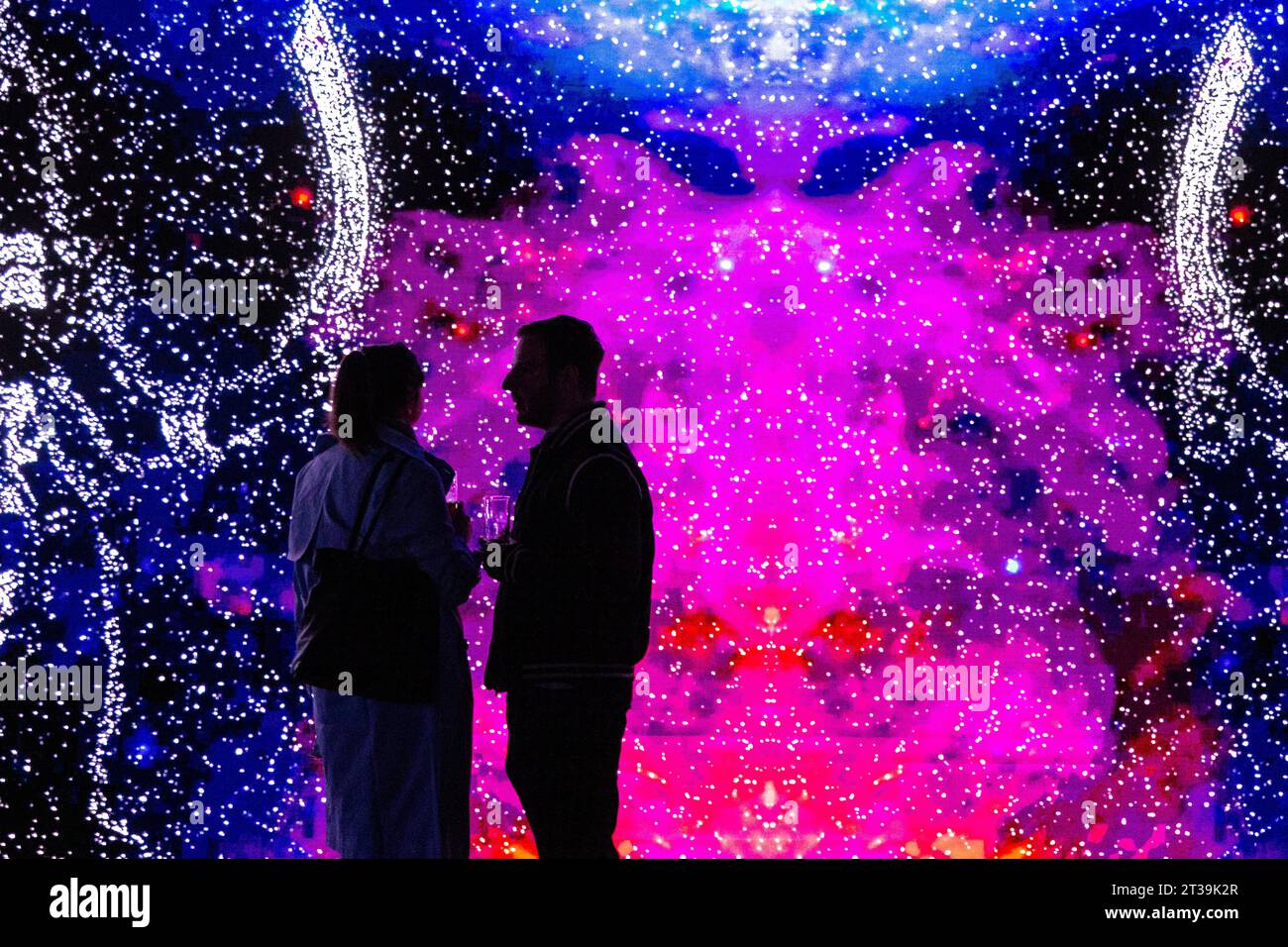 'Constellations' by Rewind Collective / W1 Curates at W1 Immersive digital gallery, London, England Stock Photo