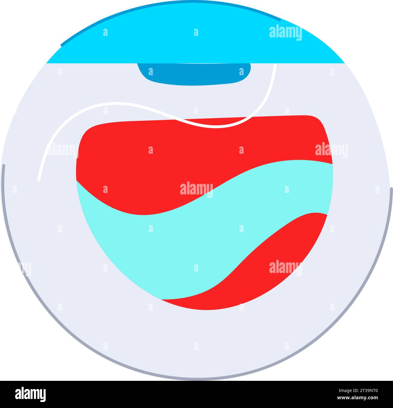 care dental floss cartoon vector illustration Stock Vector Image & Art ...