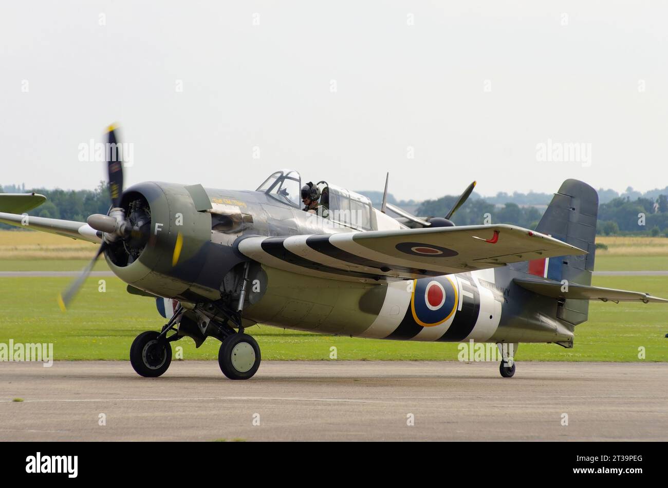 Grumman Wildcat, FM-2, G-RUMW, JV579, IWM Duxford, Cambridgeshire, Stock Photo