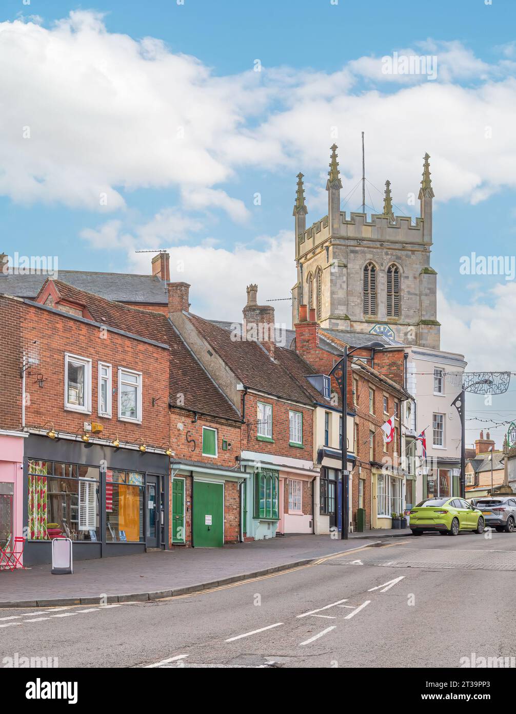 Newport Pagnell high street in Buckinghamshire Stock Photo Alamy