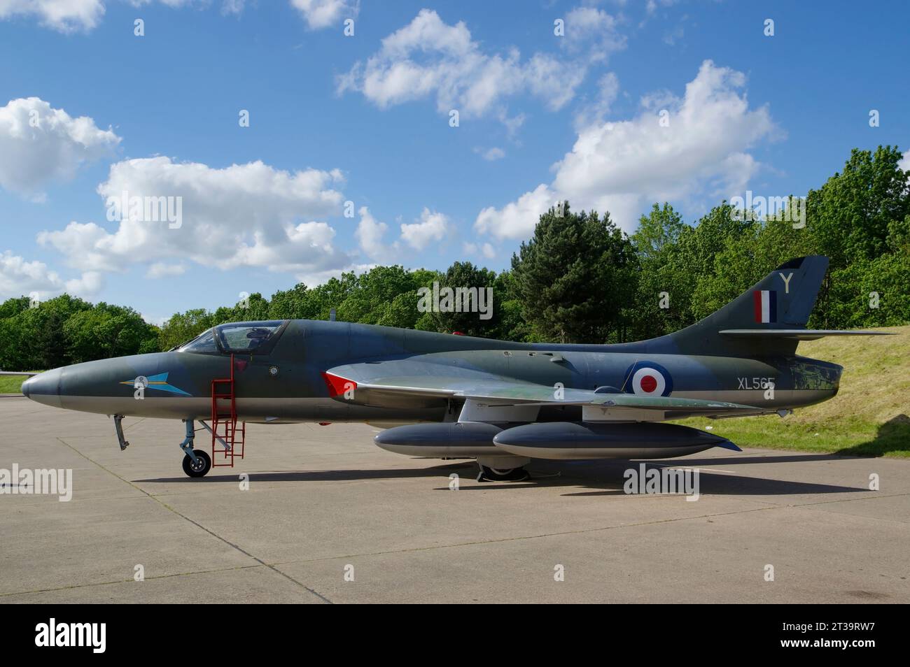 Hawker Hunter T7, XL565, Bruntingthorpe, Leicester, England, Stock Photo