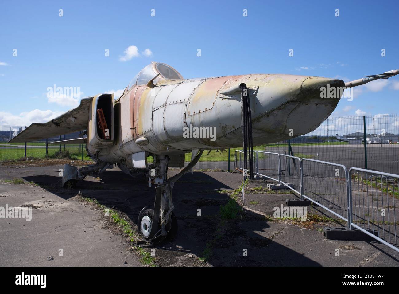 Mikoyan Gurevich, Mig27, Hawarden, Chester Airport, United Kingdom Stock Photo Alamy