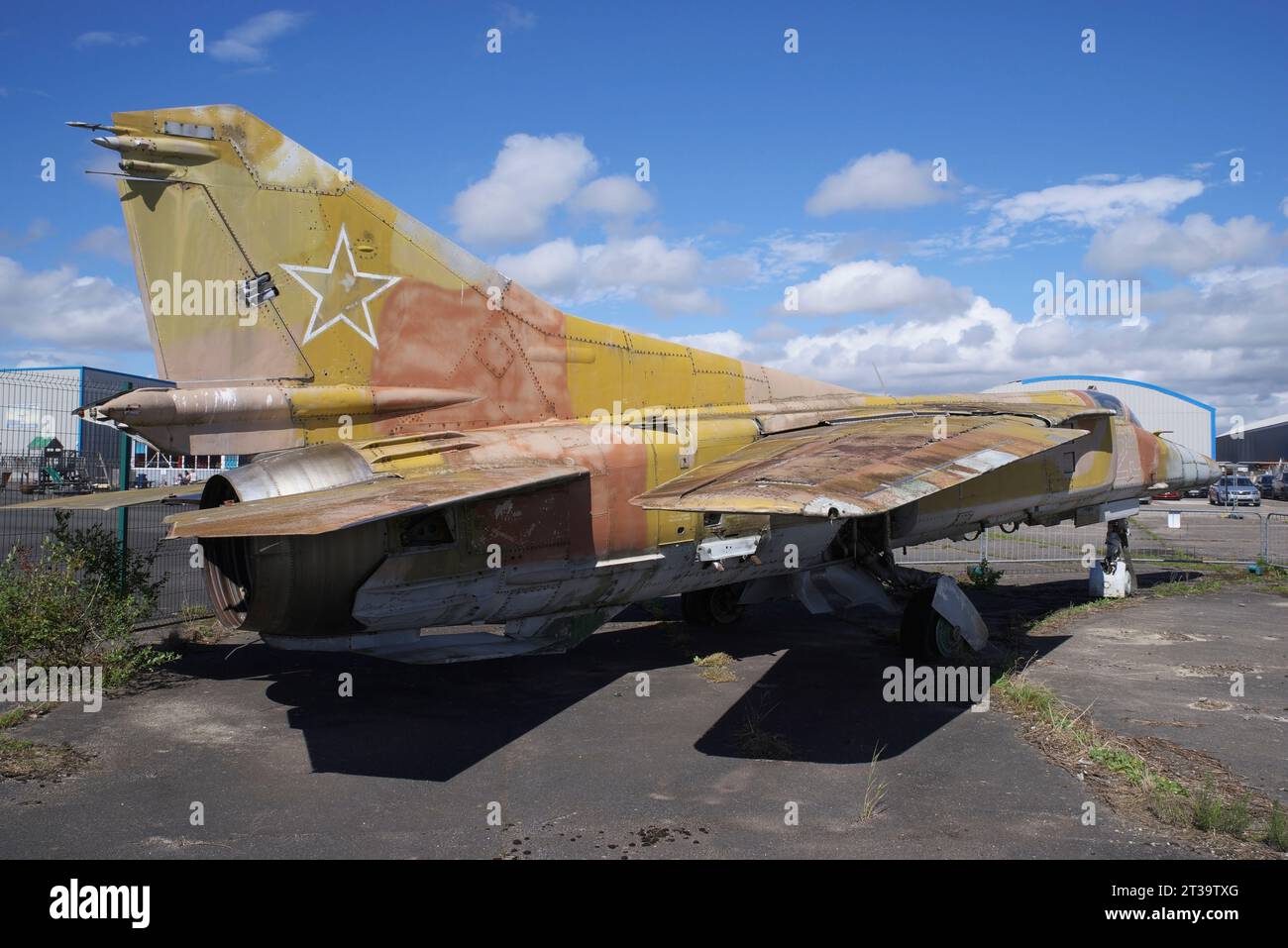 Mikoyan Gurevich, Mig27, Hawarden, Chester Airport, United Kingdom Stock Photo Alamy