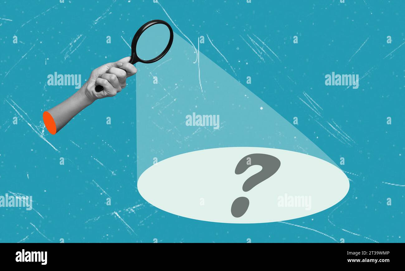 Searching Questions Magnifying glass searching question hi-res stock photography and images ...