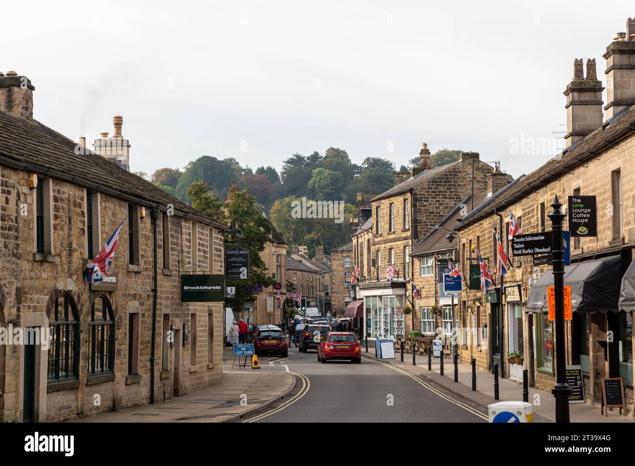 Bridge Street in Bakewell Town centre, Derbyshire, England Stock Photo