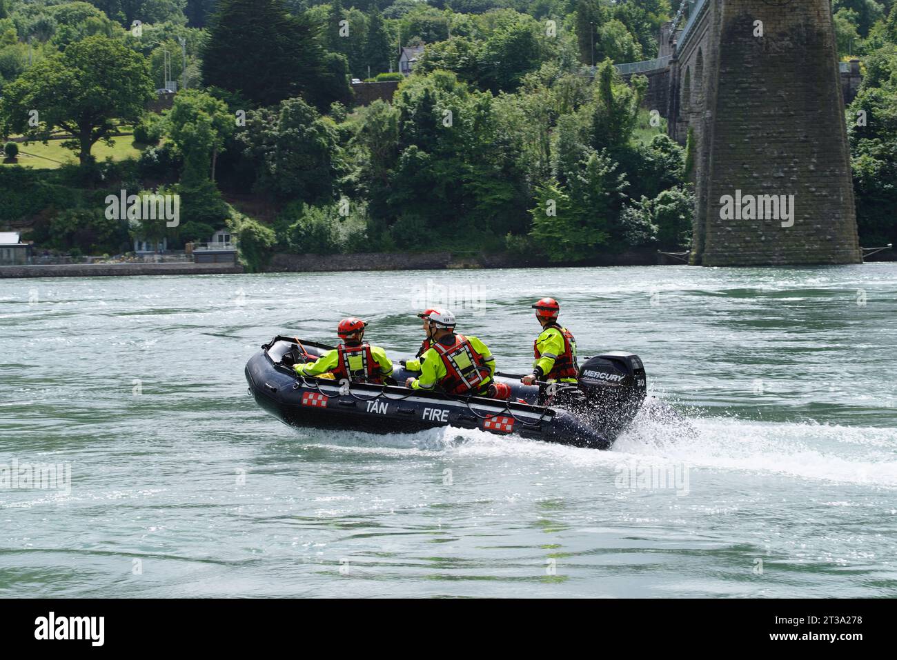 Emergency Crew, Boat Handling Training, Menai Strait, Anglesey, North