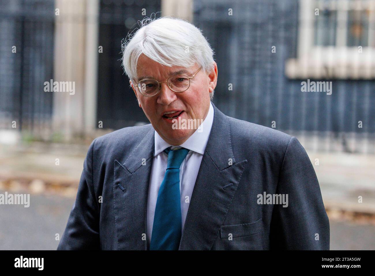 London, UK. 24th Oct, 2023. Andrew Mitchell, Minister of State (Development and Africa), leaves Number 10 after attending the weekly Cabinet meeting. Credit: Karl Black/Alamy Live News Stock Photo