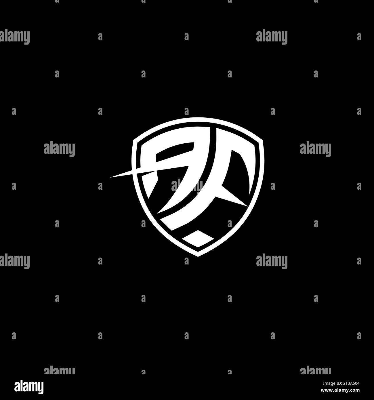 AF logo monogram emblem style with shield shape design template ideas Stock Vector