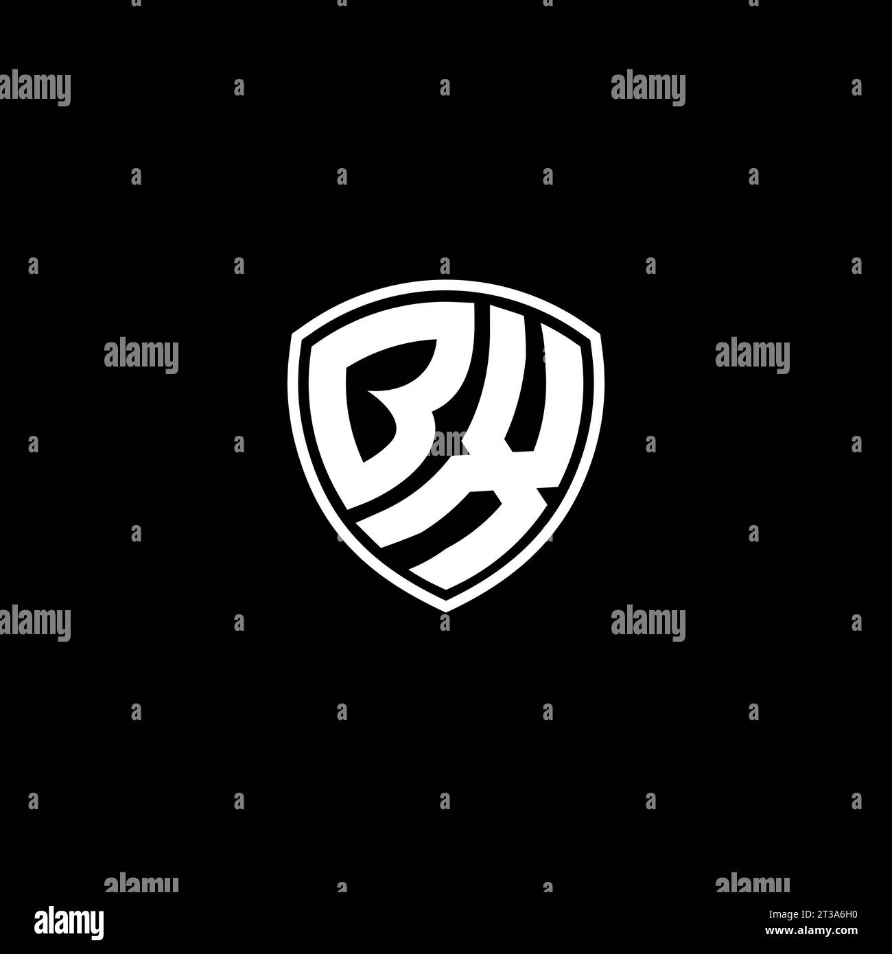 BX logo monogram emblem style with shield shape design template ideas Stock Vector