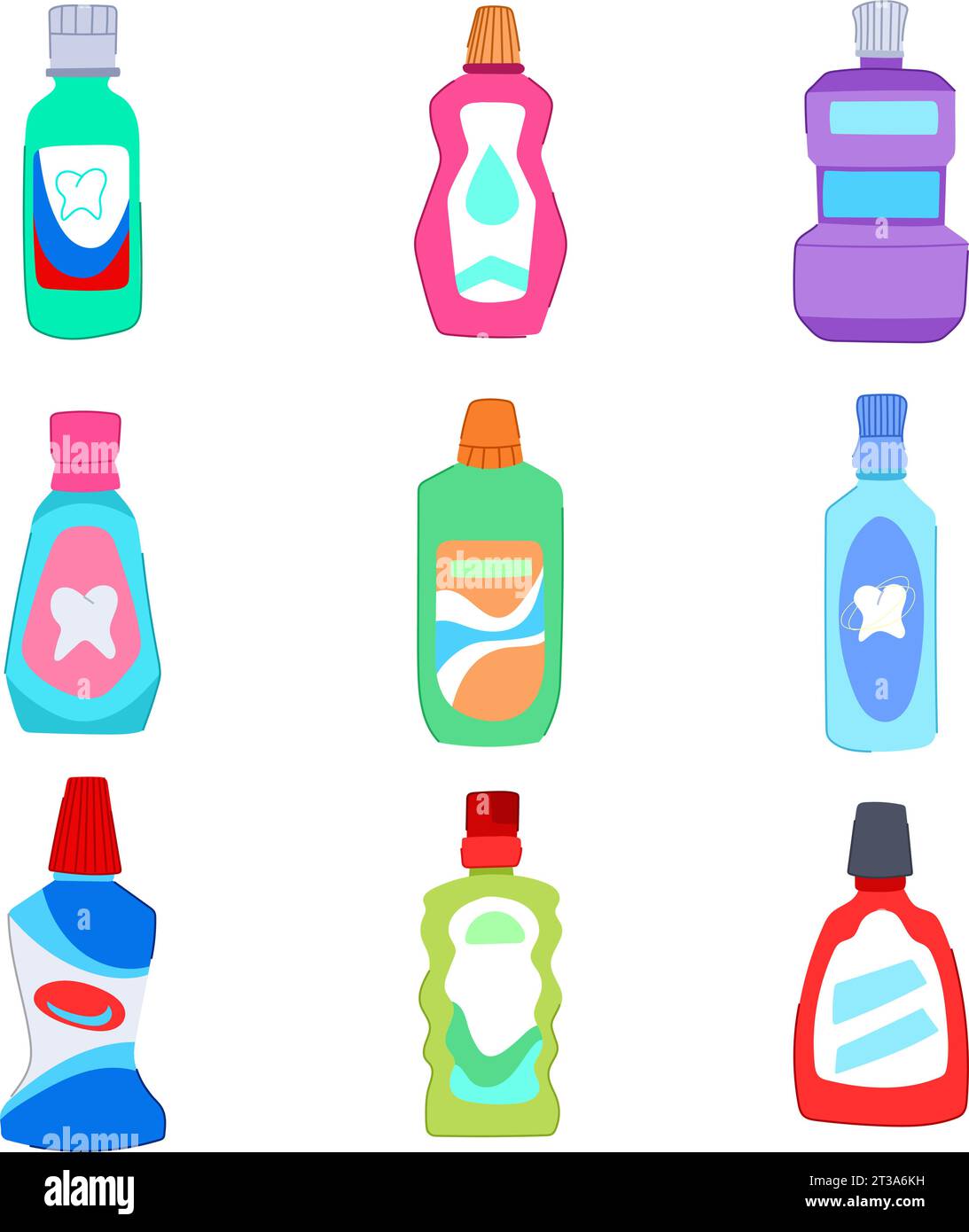 mouthwash set cartoon vector illustration Stock Vector Image & Art Alamy