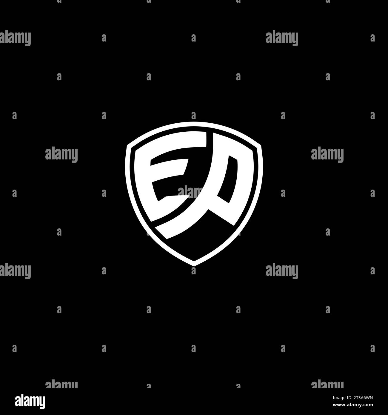 EP logo monogram emblem style with shield shape design template ideas ...