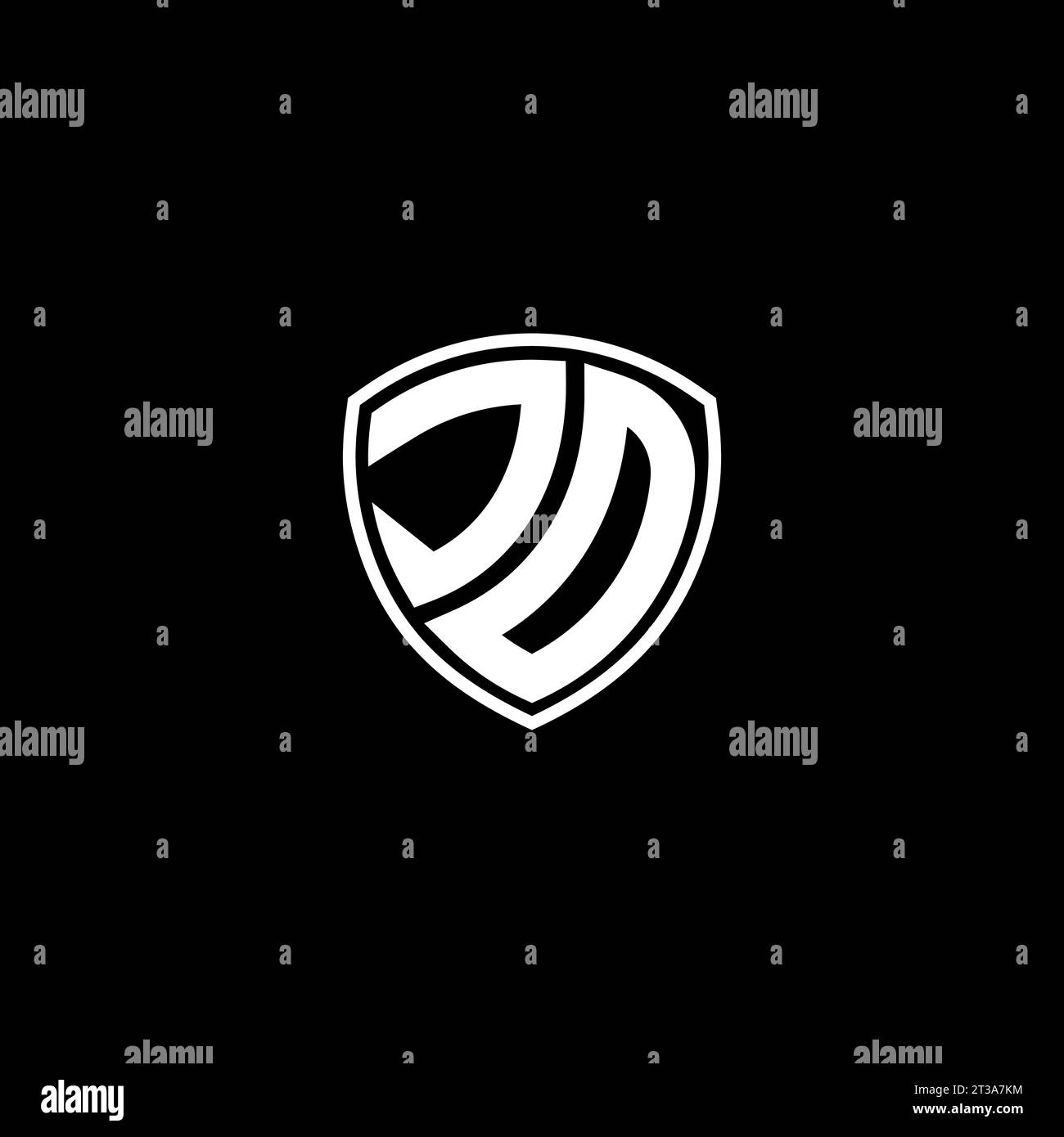 JD logo monogram emblem style with shield shape design template ideas ...