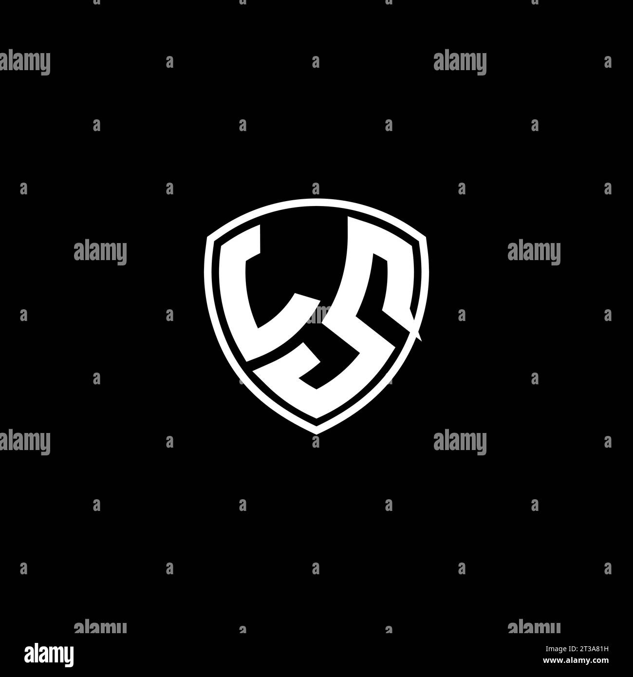 LS logo monogram emblem style with shield shape design template ideas Stock Vector