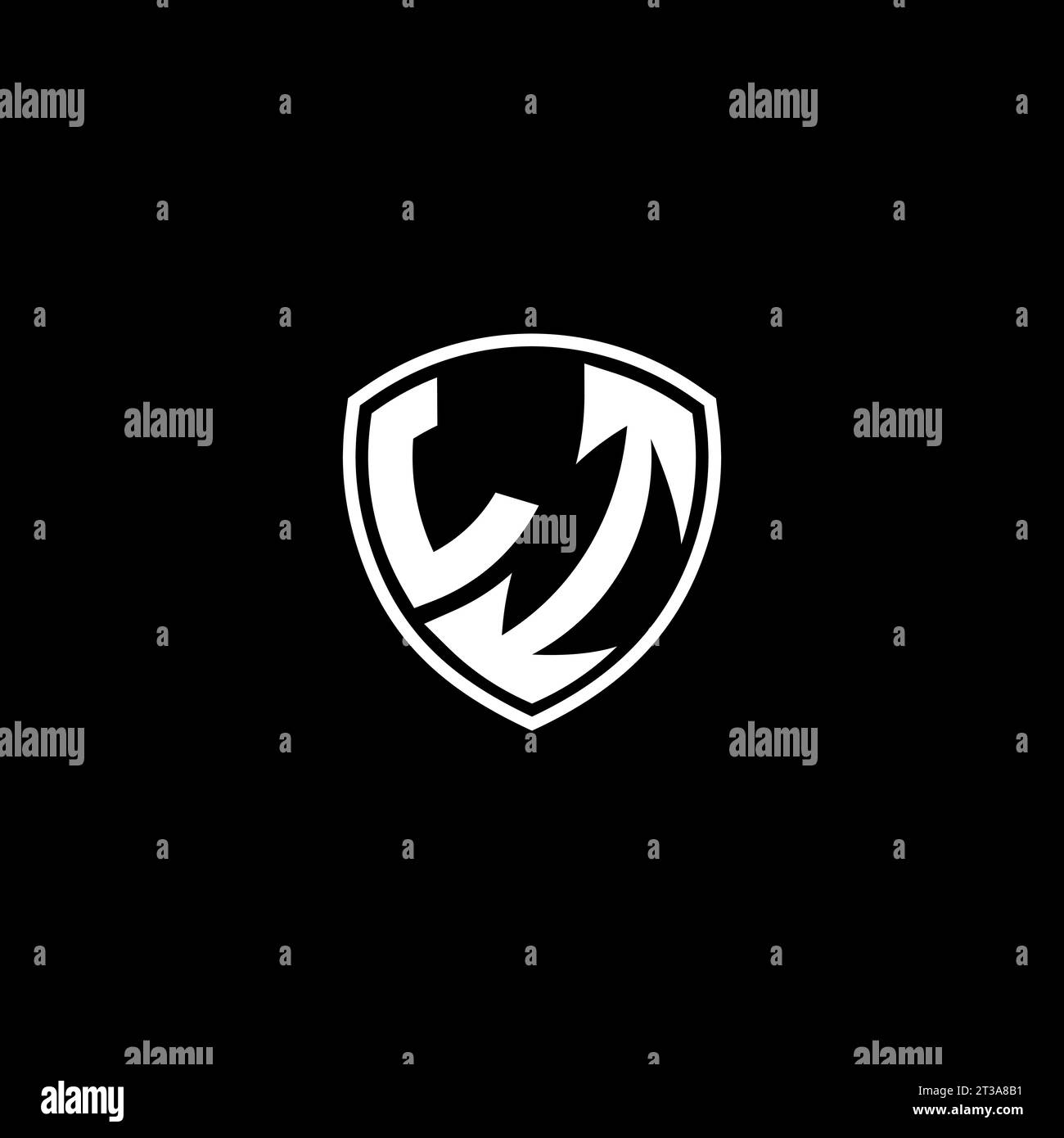LI logo monogram emblem style with shield shape design template ideas Stock Vector