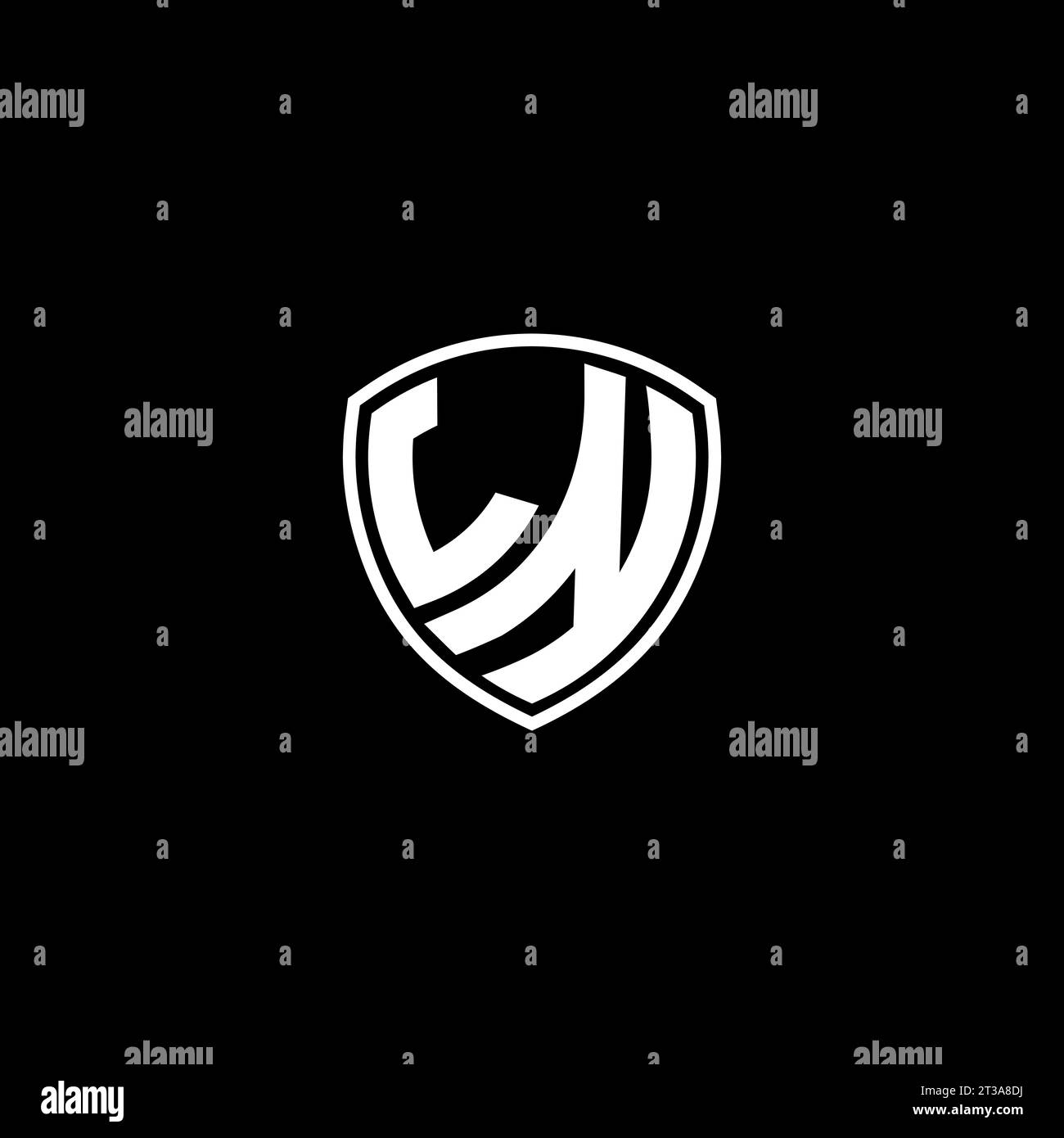 LN logo monogram emblem style with shield shape design template ideas Stock Vector