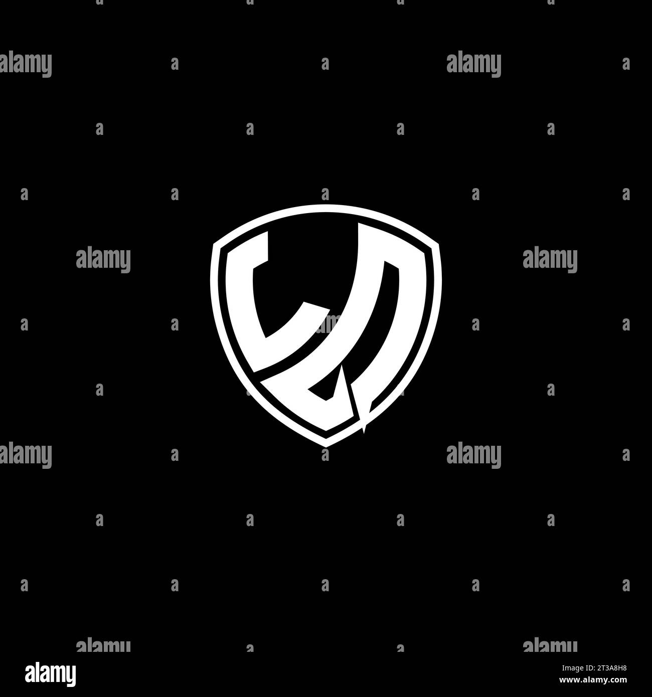 LQ logo monogram emblem style with shield shape design template ideas ...