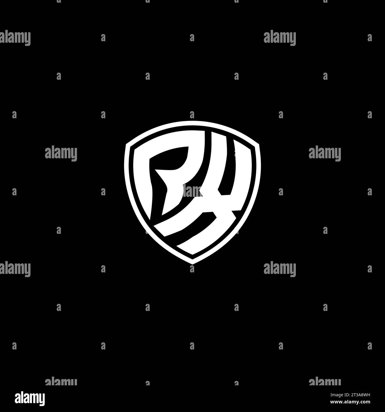 RX logo monogram emblem style with shield shape design template ideas ...