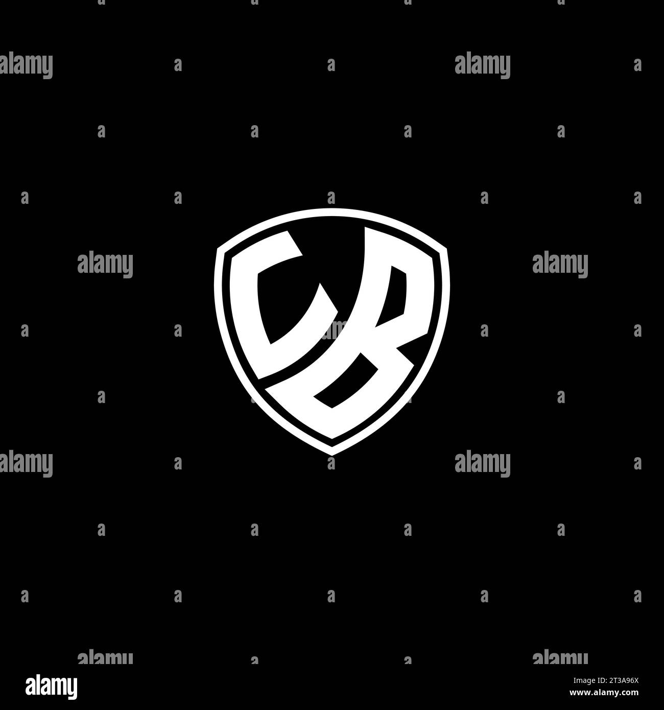 UB logo monogram emblem style with shield shape design template ideas Stock Vector