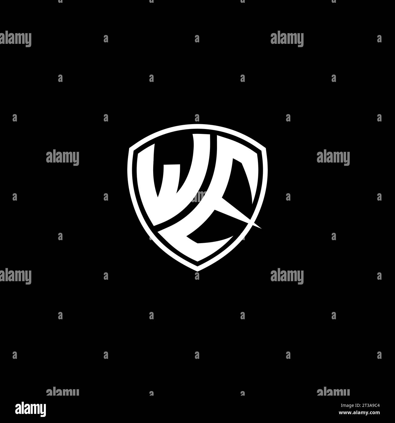 WE logo monogram emblem style with shield shape design template ideas ...