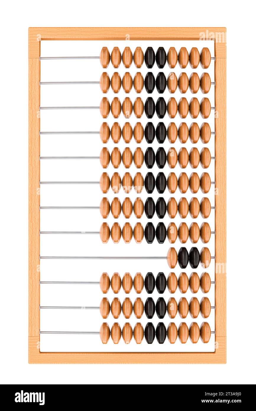 Vintage Russian abacus. Wooden USSR Abacus with beads, 3D rendering ...