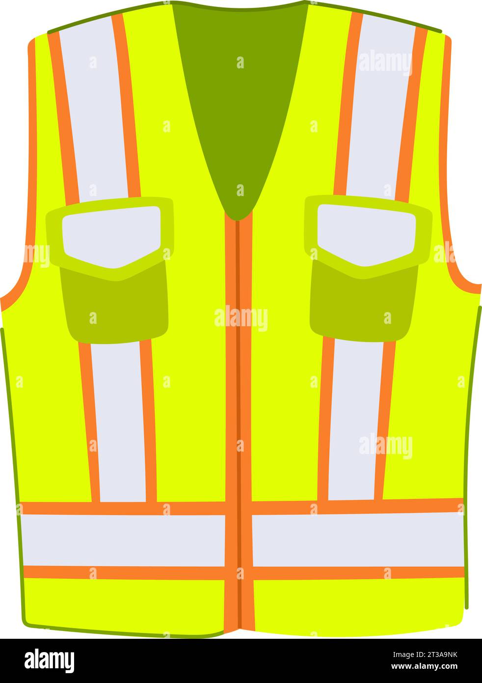 uniform safety vest cartoon vector illustration Stock Vector Image
