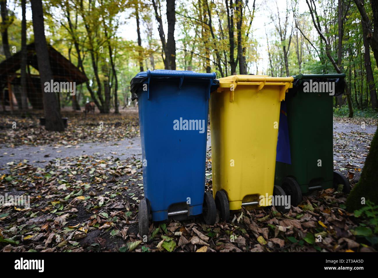 Color coded trash bins waste hi-res stock photography and images - Alamy