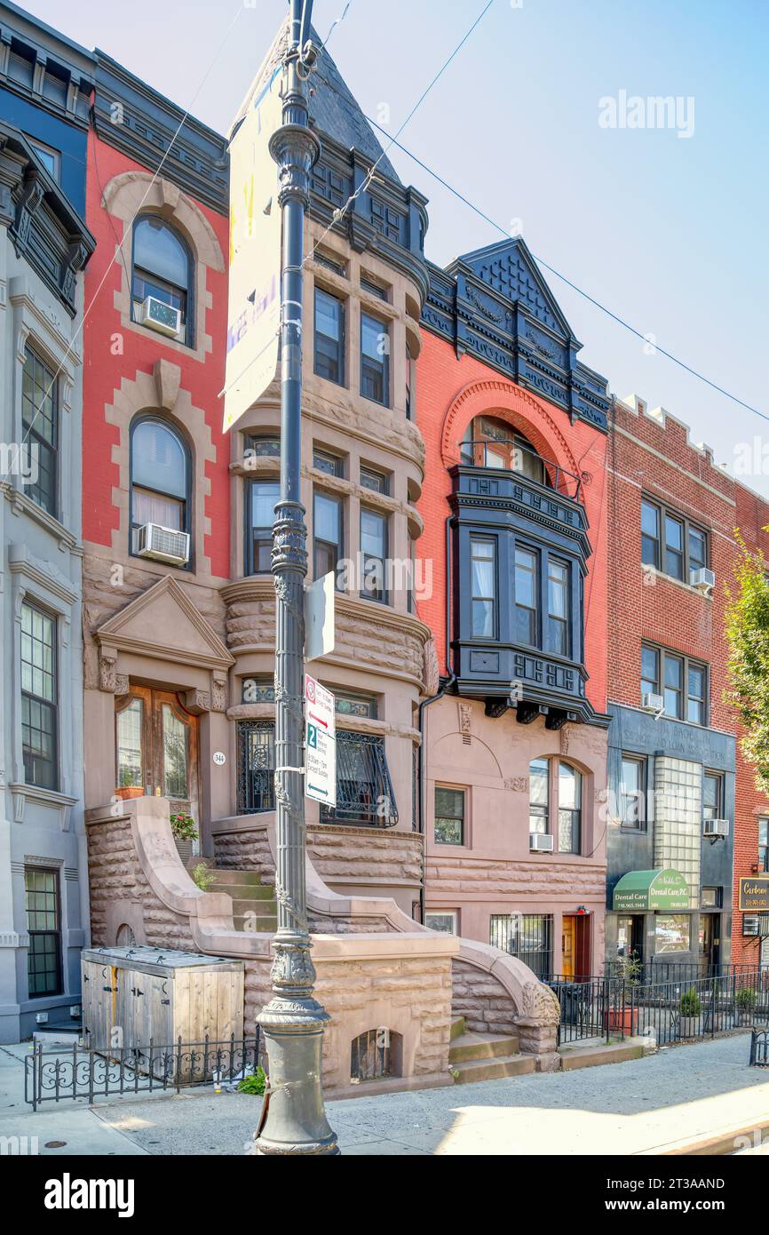 Park Slope, Brooklyn A quaint pair of brick and brownstone row houses