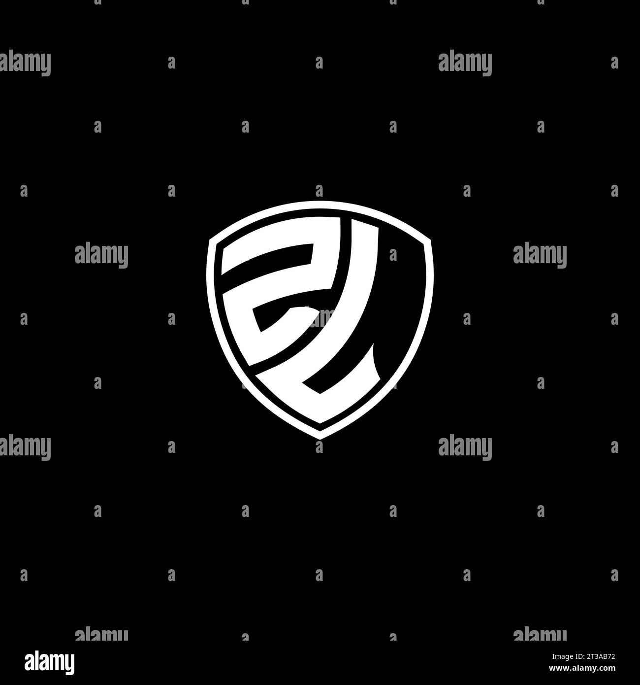 ZL logo monogram emblem style with shield shape design template ideas ...