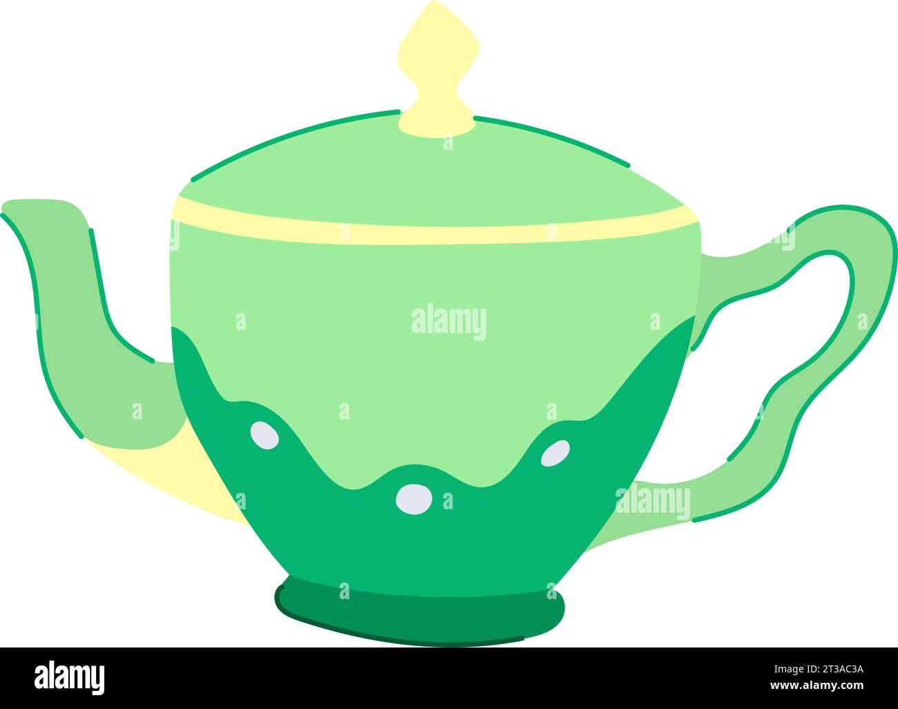 tea vintage teapot cartoon vector illustration Stock Vector Image & Art ...