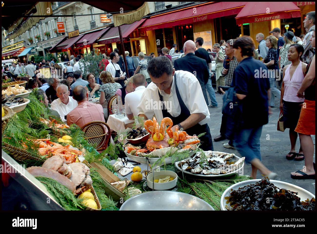 Fish restaurant in Saint German in Paris France. vvbvanbree photography Stock Photo