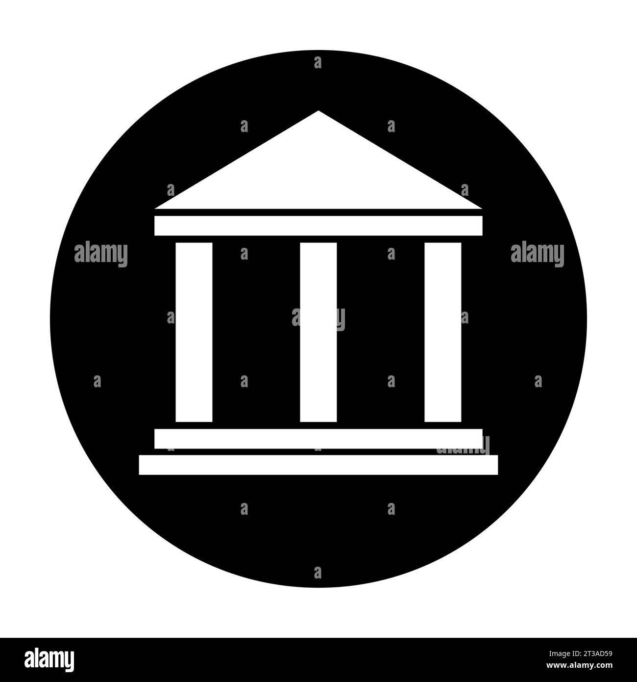 Building university architecture icon, museum roman symbol, flat design ...