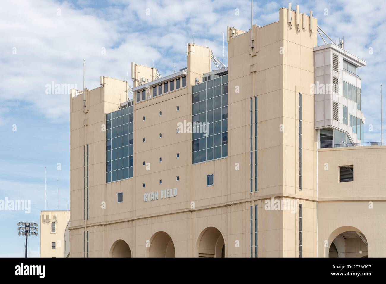 Ryan Field, built in 1926, is home to the Northwestern University Wildcats NCAA football team. Stock Photo