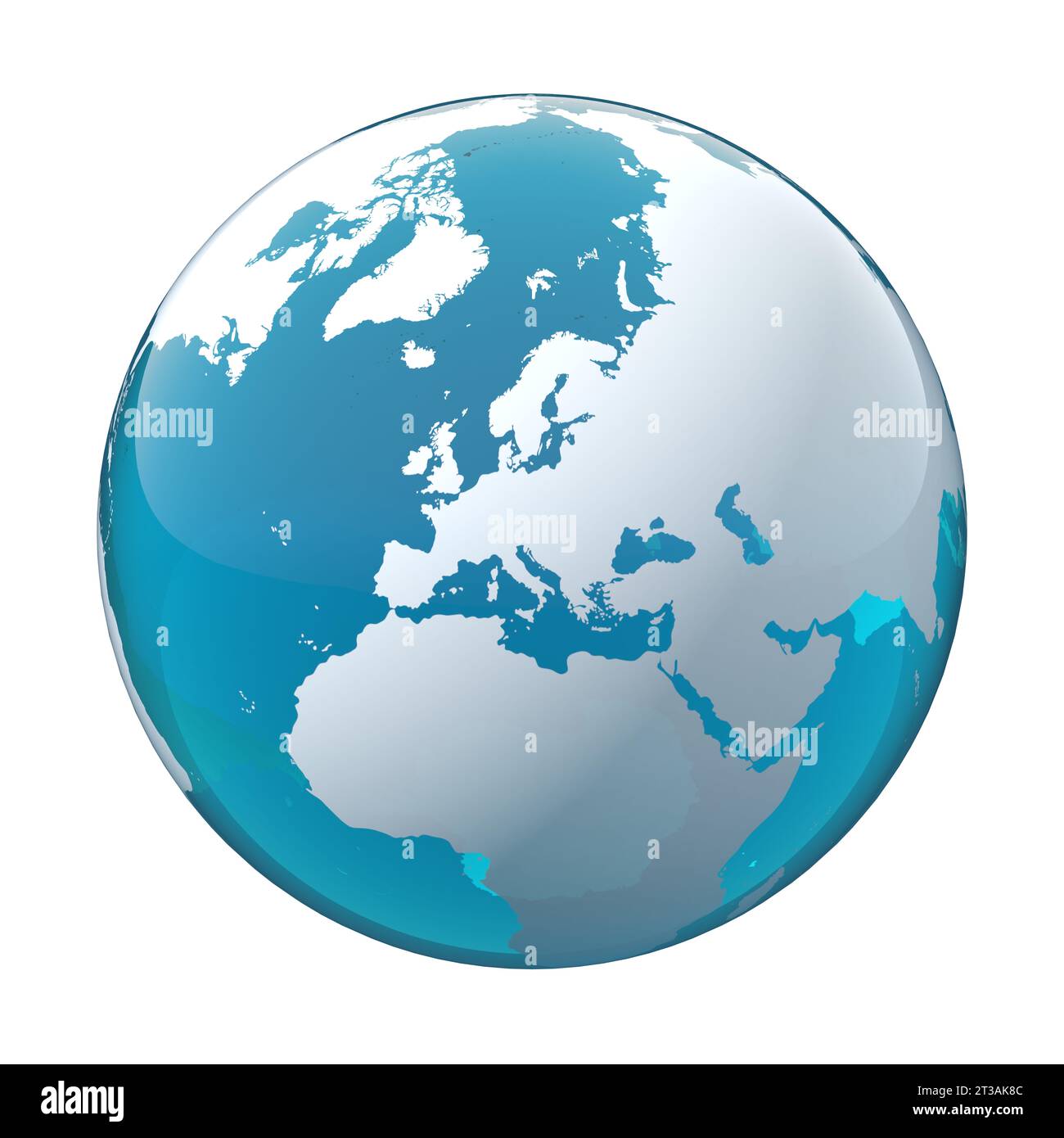 earth globe, world map, Europe, EU Stock Photo