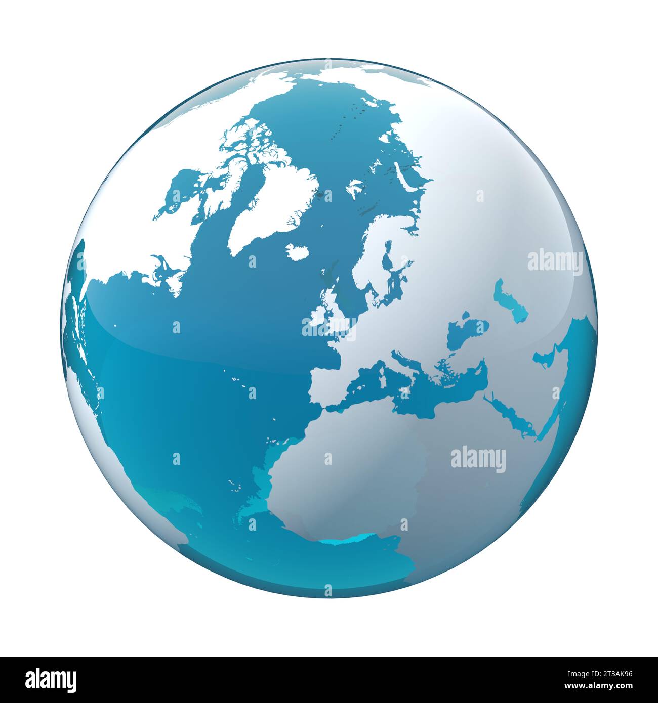 earth globe, world map, UK, Europe Stock Photo