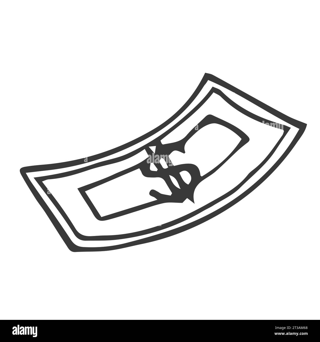 dollar bill doodle icon, vector illustration Stock Vector Image & Art ...