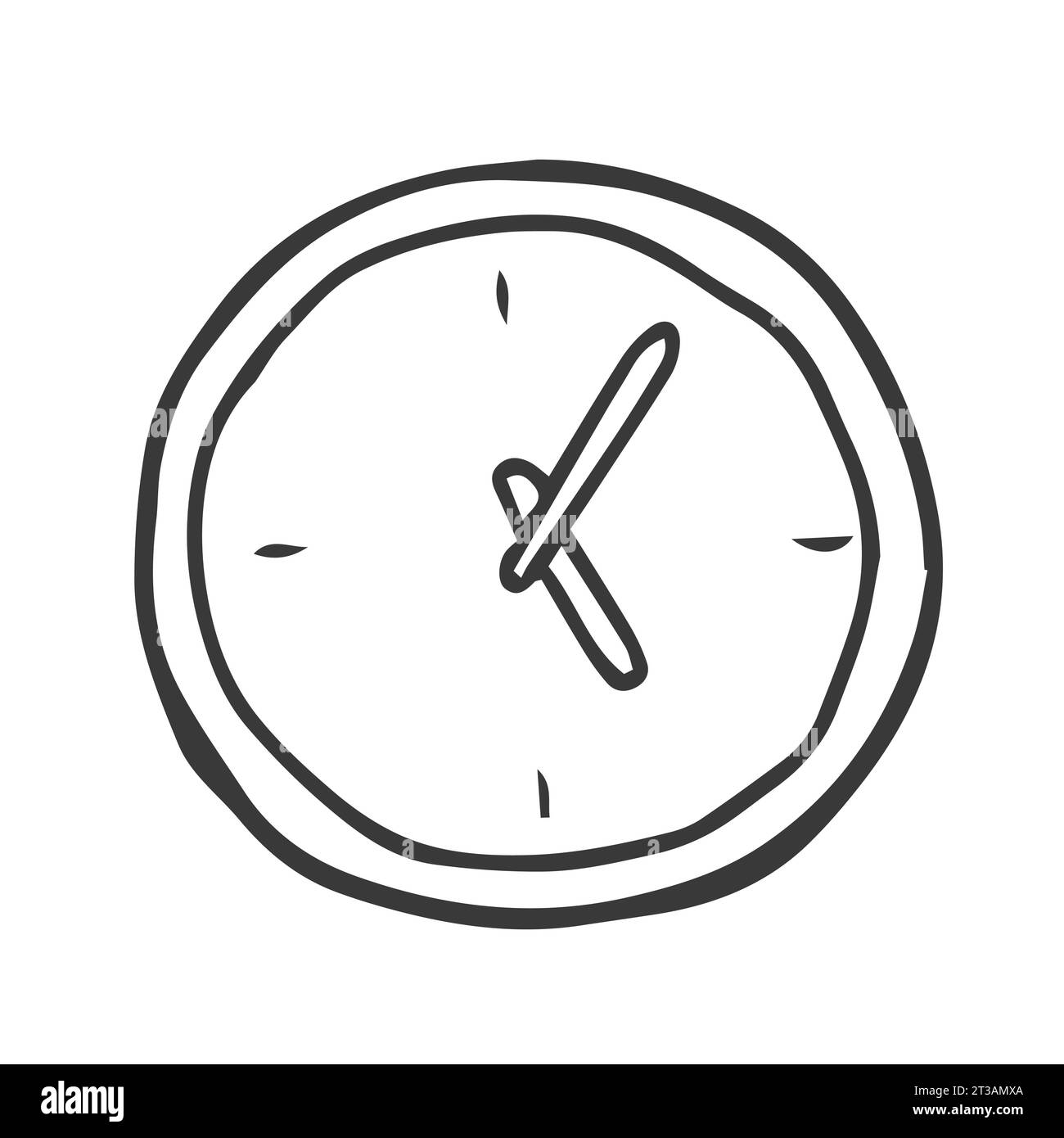 Clock icon doodle vector isolated stock vector image art alamy