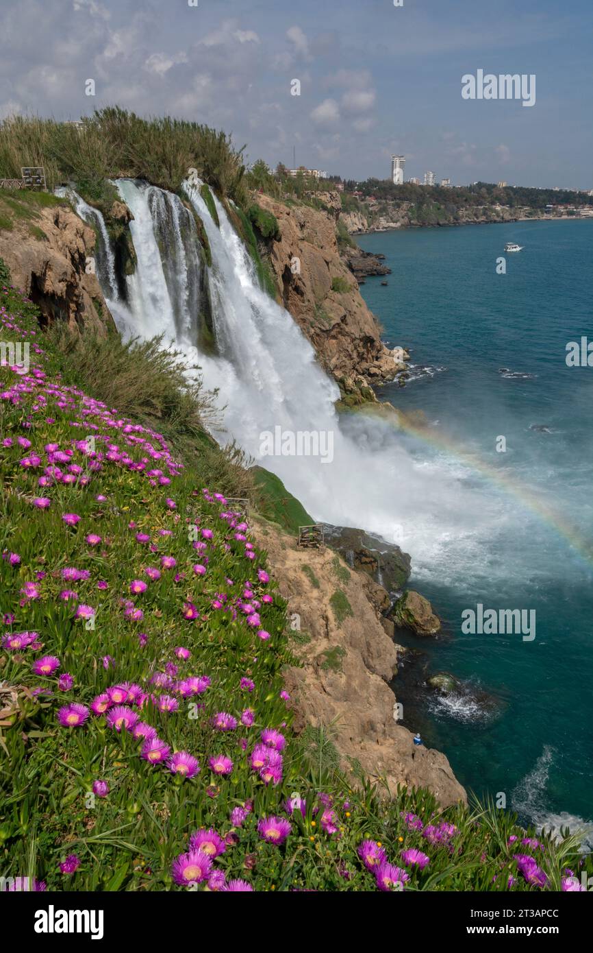 Lower Düden Falls in Antalya , Mediterranean coast of Turkey Stock Photo