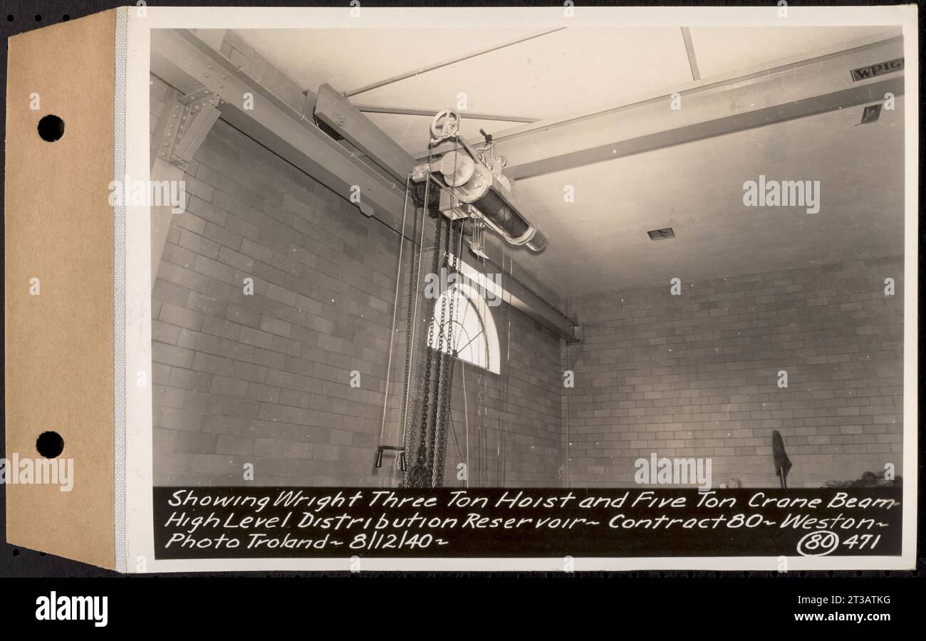 Contract No. 80, High Level Distribution Reservoir, Weston, showing