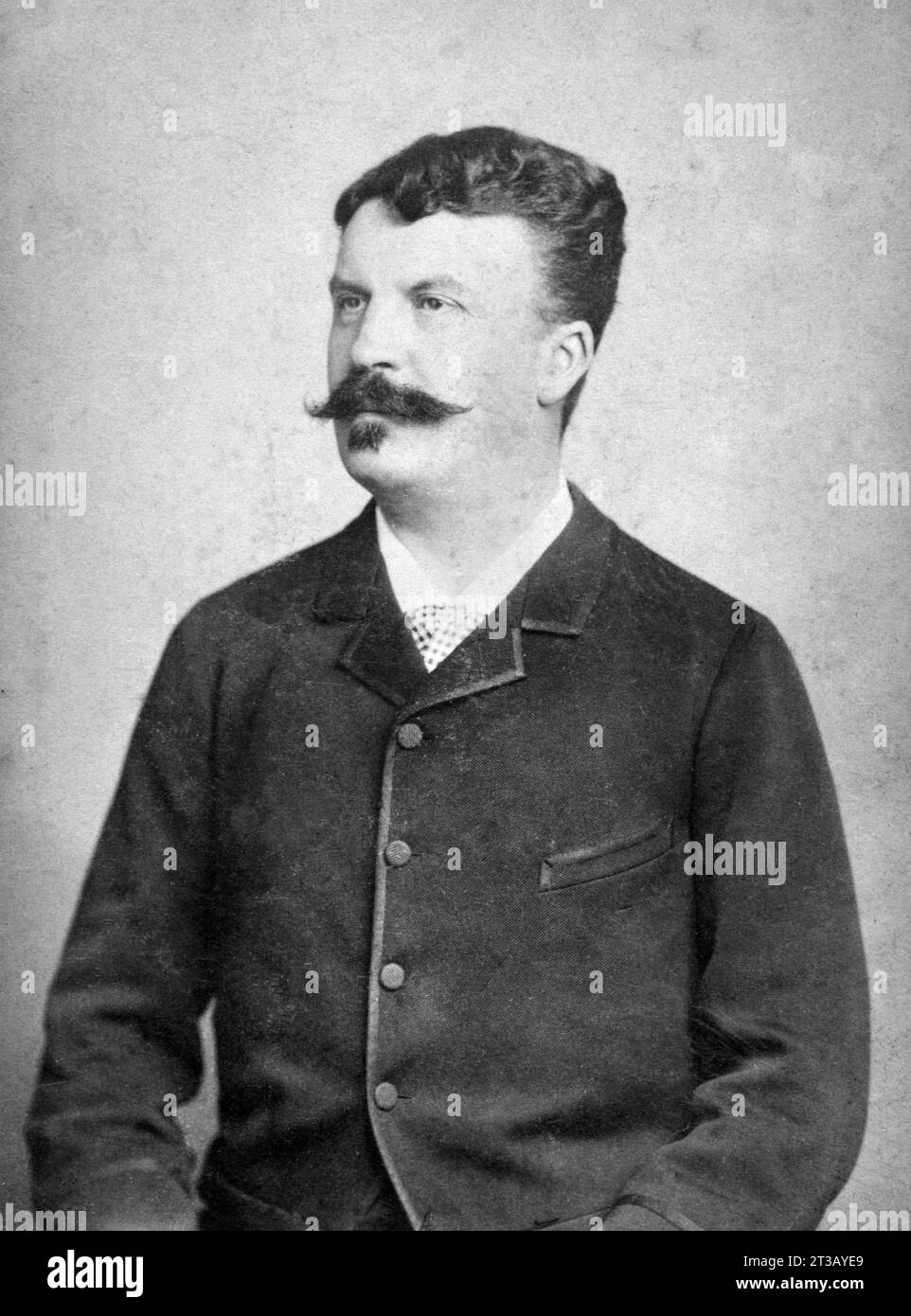 Photography , Portrait of Guy de Maupassant (1850 1893) famous French