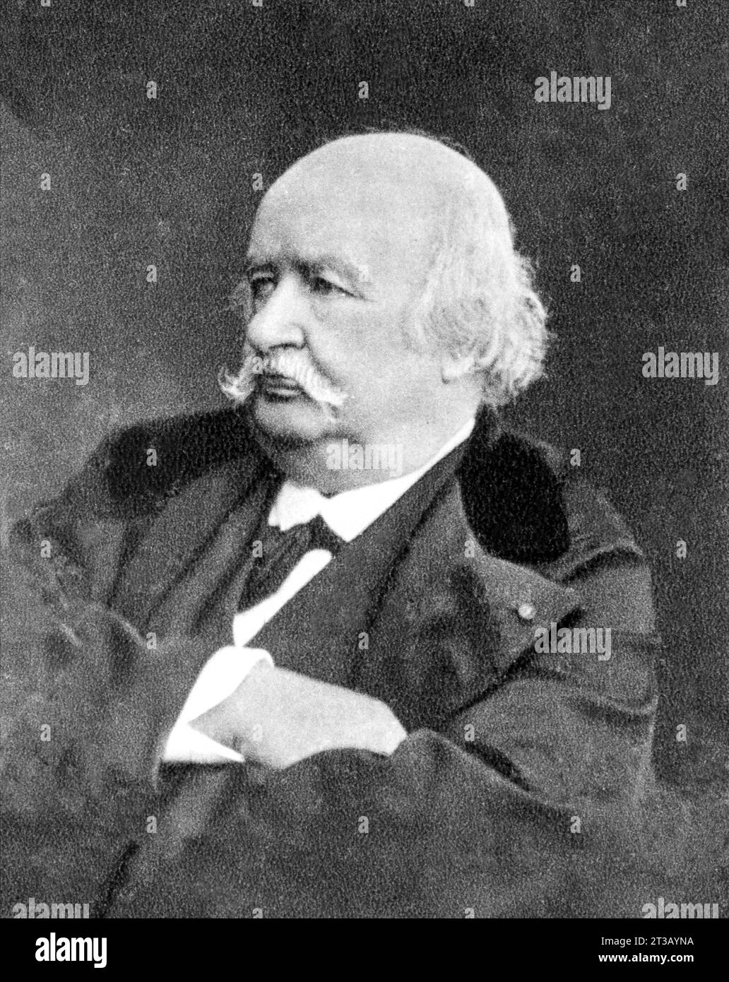 Photography , Portrait of Jules Sandeau is a French novelist and playwright, (1811 - 18831) On February 11, 1858 Jules Sandeau was elected member of the French Academy Stock Photo